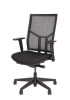 Bureaustoel zwart stof/zwart mesh 